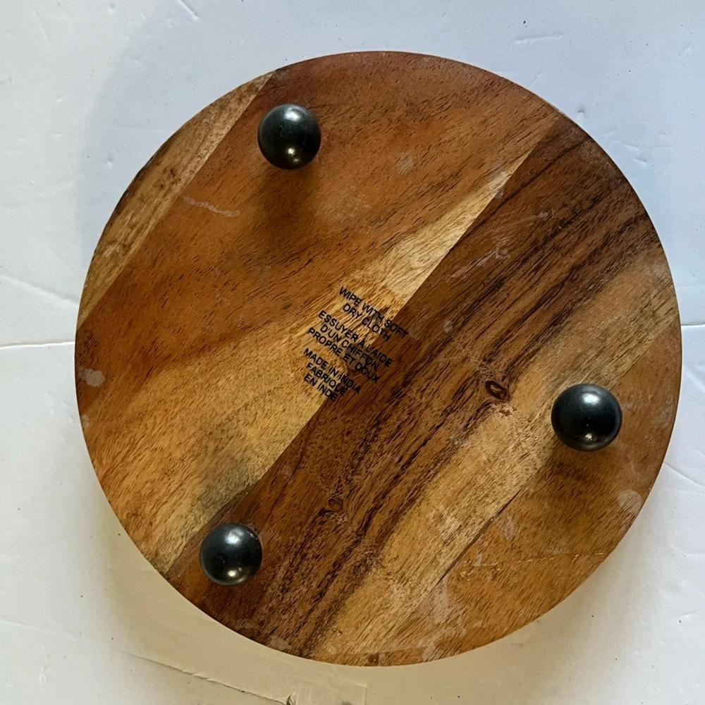 Rustic Wooden Base Cheese Board with Glass Dome Cover - Picture 6 of 10